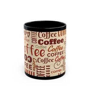 Coffee Lover's Black Mug - 11oz & 15oz, Gift for Coffee Enthusiasts