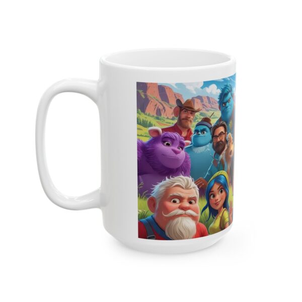 Cartoon Characters Ceramic Mug, Fun Kids Coffee Cup, Cute Animal Design Tea Mug, - Image 3