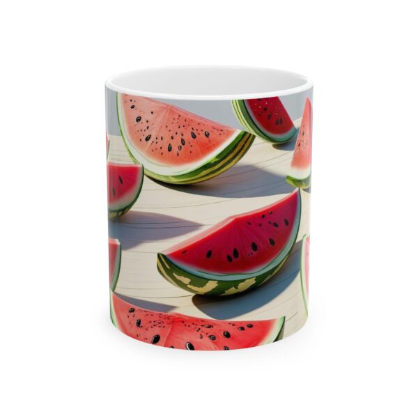 Watermelon Ceramic Mug, Fruit Coffee Cup, Summer Kitchen Decor, Tropical Tea