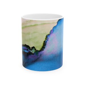 Watercolor Ceramic Mug, Artistic Drinkware, Unique Gift, Home Decor