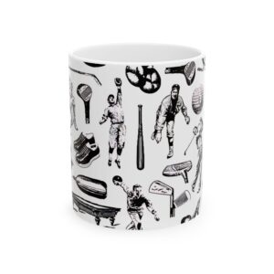 Mug Sports Athletes Black and White Ceramic Mug (11oz, 15oz)