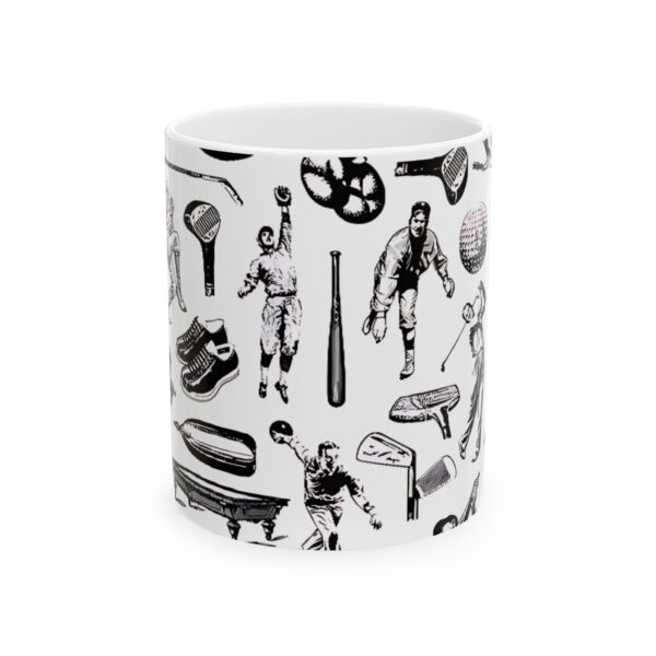 Mug Sports Athletes Black and White Ceramic Mug (11oz, 15oz)